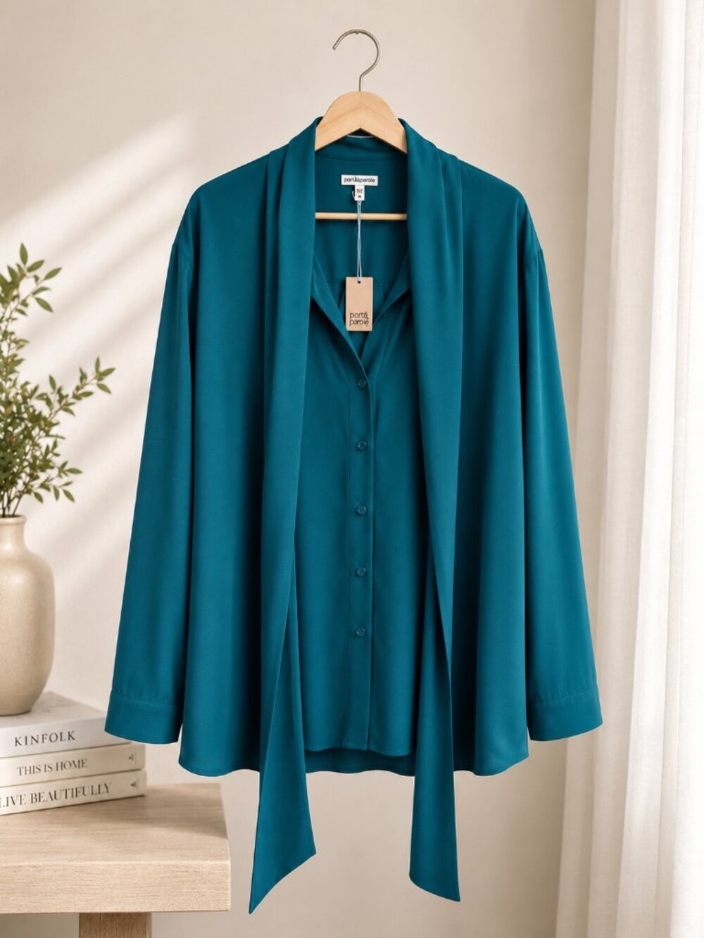 Part and Parcel Turquoise Blouse